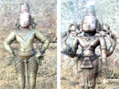 Archaeologists discover rare Vijayanagara icons