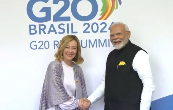 Prime Minister Narendra Modi and Italian Prime Minister Giorgia Meloni hold bilateral meeting on the sidelines of the 19th G-20 summit