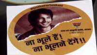 Bihar: BJP art and culture cell designs stickers on Sushant Singh Rajput 