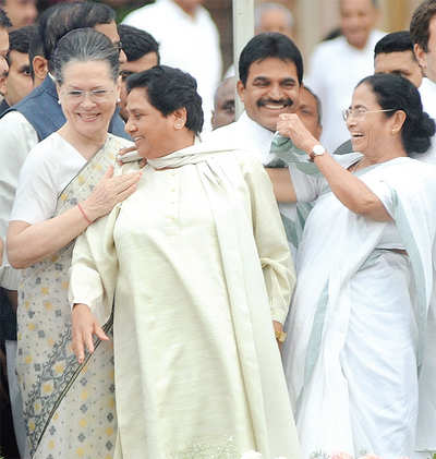 Can the new MMS (Mayawati, Mamata and Sonia)  stop the Modi-Shah juggernaut in 2019? Mitron...