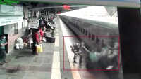 RPF personnel saves man who fell from a moving train 
