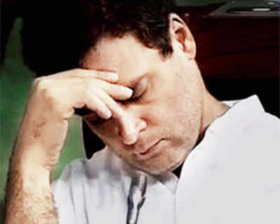 Rahul takes a nap in LS