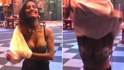 Lock Upp: Poonam Pandey goes topless on show, removes T-shirt | TV ...