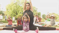 World's shortest woman Jyoti Amge practices Yoga in Nagpur 