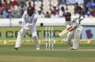 India vs West Indies, 2nd Test, Day 2: Shaw scores 52*, Chase get 100 and Umesh Yadav picks six wickets as India take lunch at 80-1