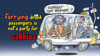 Ferrying drunk passengers is not a party for cabbies 