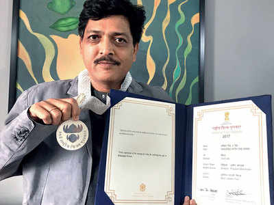 Praveen Morchhale: Got my National Award medal and citation at IFFI