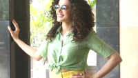 Taapsee Pannu nails the summer look in green shirt and yellow pants 