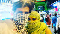 Eid Mubarak: Sara Ali Khan and Kartik Aaryan visit a mosque covering their faces 
