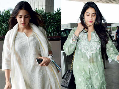 Sara Ali Khan, Janhvi Kapoor keep it simple when off duty