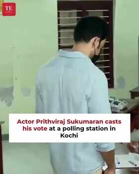 Prithviraj Sukumaran Casts Vote In Kochi