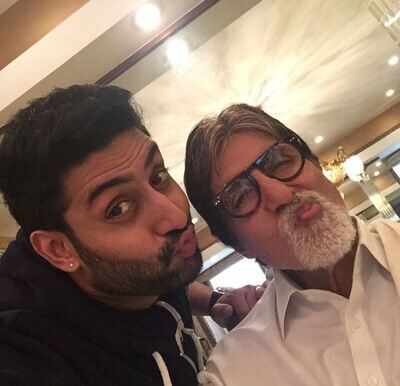 Abhishek Bachchan shares a picture from dad Amitabh Bachchan’s 75th birthday celebrations