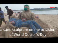 National Doctor's Day 2020: Allahabad University students pay a tribute through sand art 