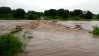 Aahu River swells in Rajasthan’s Jhalawar following heavy rainfall 