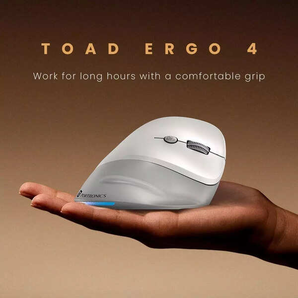 Portronics launches Toad Ergo 4 wireless vertical mouse in India, priced at Rs 899