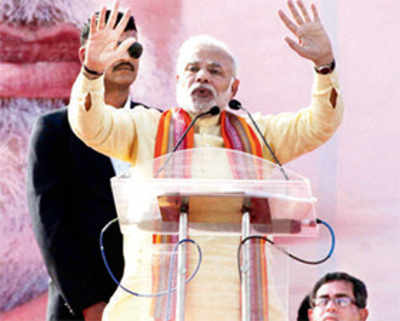 Modi accuses Cong of depriving Pranab of PM’s post twice