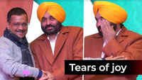 Watch: AAP leader Bhagwant Mann breaks down in tears of joy after Kejriwal announces his name as Punjab's CM face 
