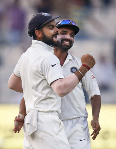 India wins Kolkata Test against New Zealand by 178 runs,
tops ICC ranking