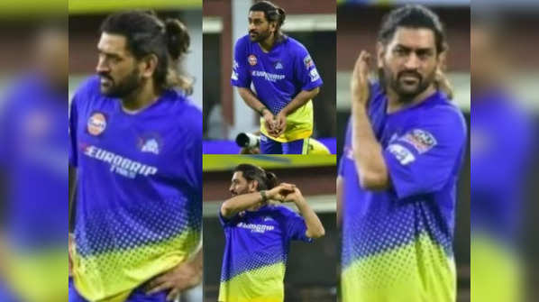 MS Dhoni Hairstyle: CSK star MS Dhoni debuts 'Samurai' hairstyle at IPL ...