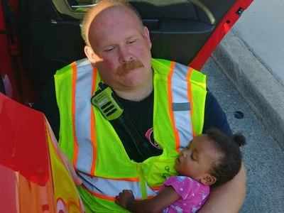 Trending: This viral picture of a firefighter and a baby is winning hearts on the internet