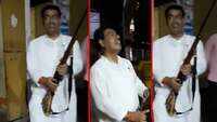 UP: Political leader in Auraiya fires in the air, supporters raise slogan 