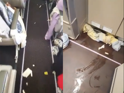 FAKE ALERT: Video showing littered cabin is not of an Air India plane
