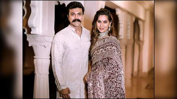 Ram Charan and Upasana look divine in traditional wear