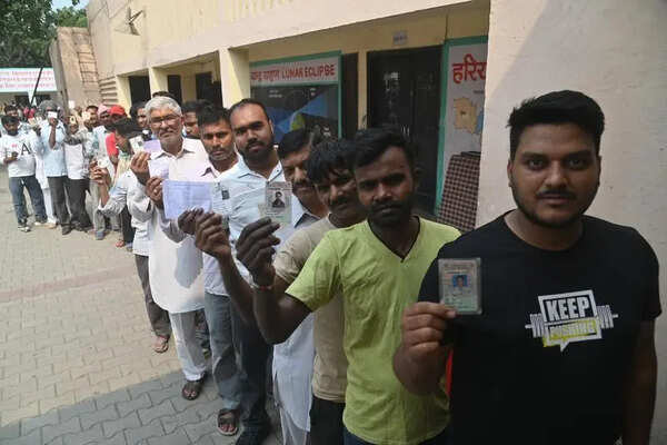In colonies, residents brave long queues to vote with gusto