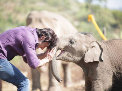 Vidyut Jammwal’s special friend - a baby elephant, Moonbeam