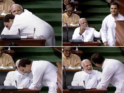PM Narendra Modi defeats anti-trust vote handsomely in spite of desertion in NDA rank; Why Rahul Gandhi’s's hug irked Modi
