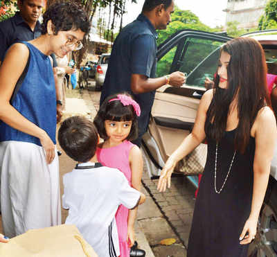 Vidya, Ash, Kiran bond over kids