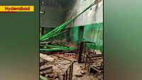 Portion of school collapsed following heavy rainfall in Hyderabad 