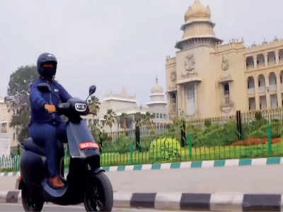 Ola founder test drives e-scooter