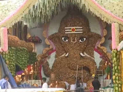 9,000 coconuts used to make 30-ft Ganesha idol