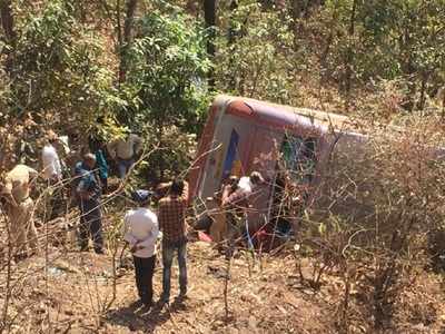 At least 4 killed, 45 injured as bus falls in gorge in Palghar district's Mokhada