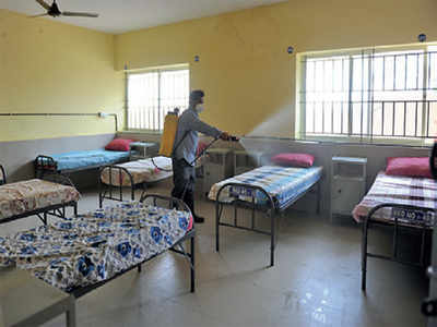 Covid care centre with O2  facilities set up at Anekal