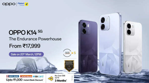 Oppo K14 5G with 7000 mAh battery, 50MP camera launched: Price, specs and more