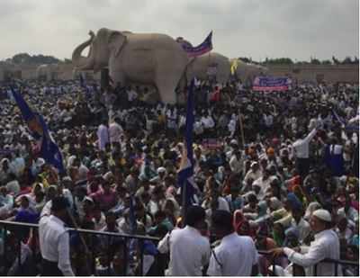 2 dead, many injured after stampede at Maya's rally
