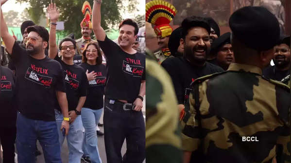 The Great Indian Kapil Show 2: When a BSF soldier cracked a joke on Kapil Sharma saying ‘Kaisa laga raha hai aapko hamare show me aake?’; pics from their Attari-Wagah border visit