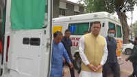 Uttarakhand CM Pushkar Dhami flags off two traveller ambulances in Dehradun 
