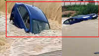 On cam: Flash floods wash away car in Chhattisgarh's Ambikapur 