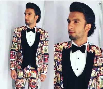Filmfare Awards 2018: Ranveer Singh pays tribute to Bollywood with an outfit inspired by film posters