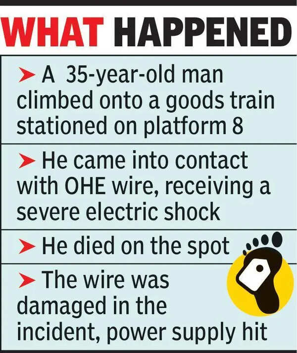Man electrocuted after climbing atop train at Nagpur station