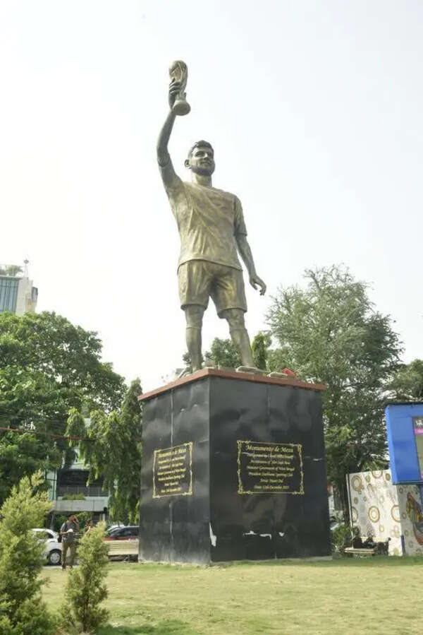 Lake Town Messi statue may go Salt Lake’s ‘Football-Man’ way