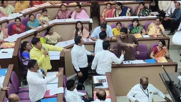 Heated clashes between ruling and opposition parties in KMC GB, no hike in property tax and water bills