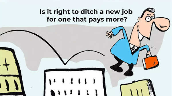 Is it right to ditch a new job for one that pays more?