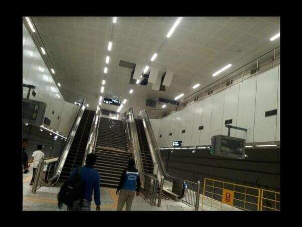 False ceiling falls at KR Market Metro station; BMRCL says no structural fault