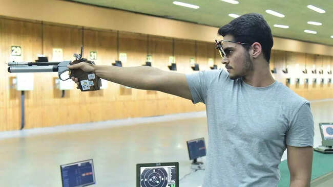 Arjun Singh Cheema wins men's 50m pistol trial