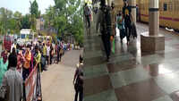 Hyderabad: People returning home after eased COVID-19 restrictions 