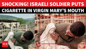 ISRAEL'S SHAME! IDF Soldier Puts Cigarette Into Mouth Of Virgin Mary Statue After Jesus Destruction